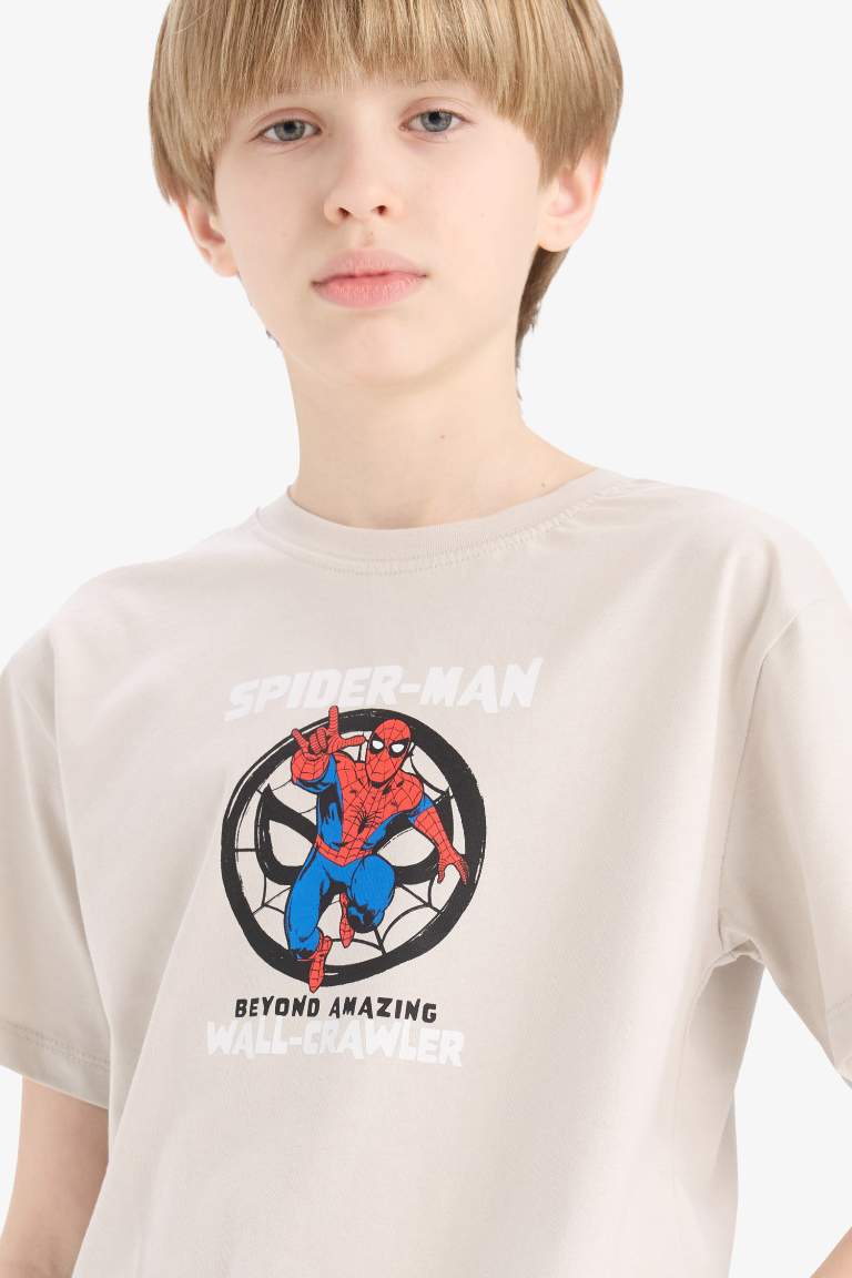 Boy Marvel Spiderman Crew Neck Short Sleeve T-shirt