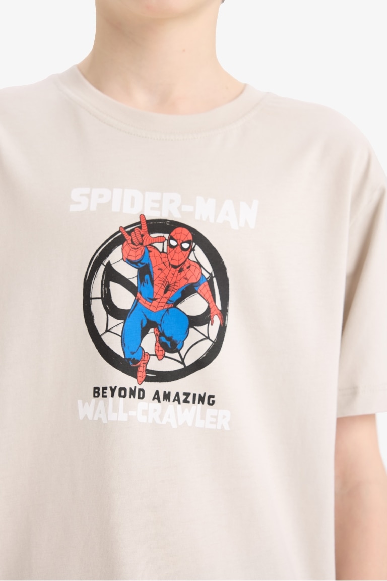 Boy Marvel Spiderman Crew Neck Short Sleeve T-shirt