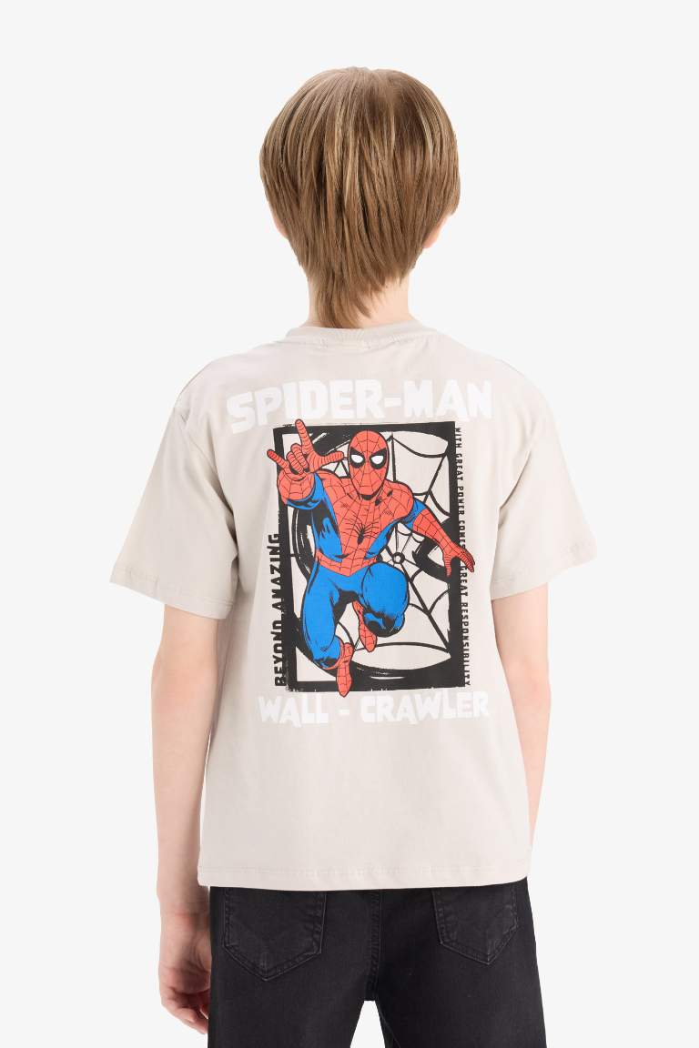 Boy Marvel Spiderman Crew Neck Short Sleeve T-shirt