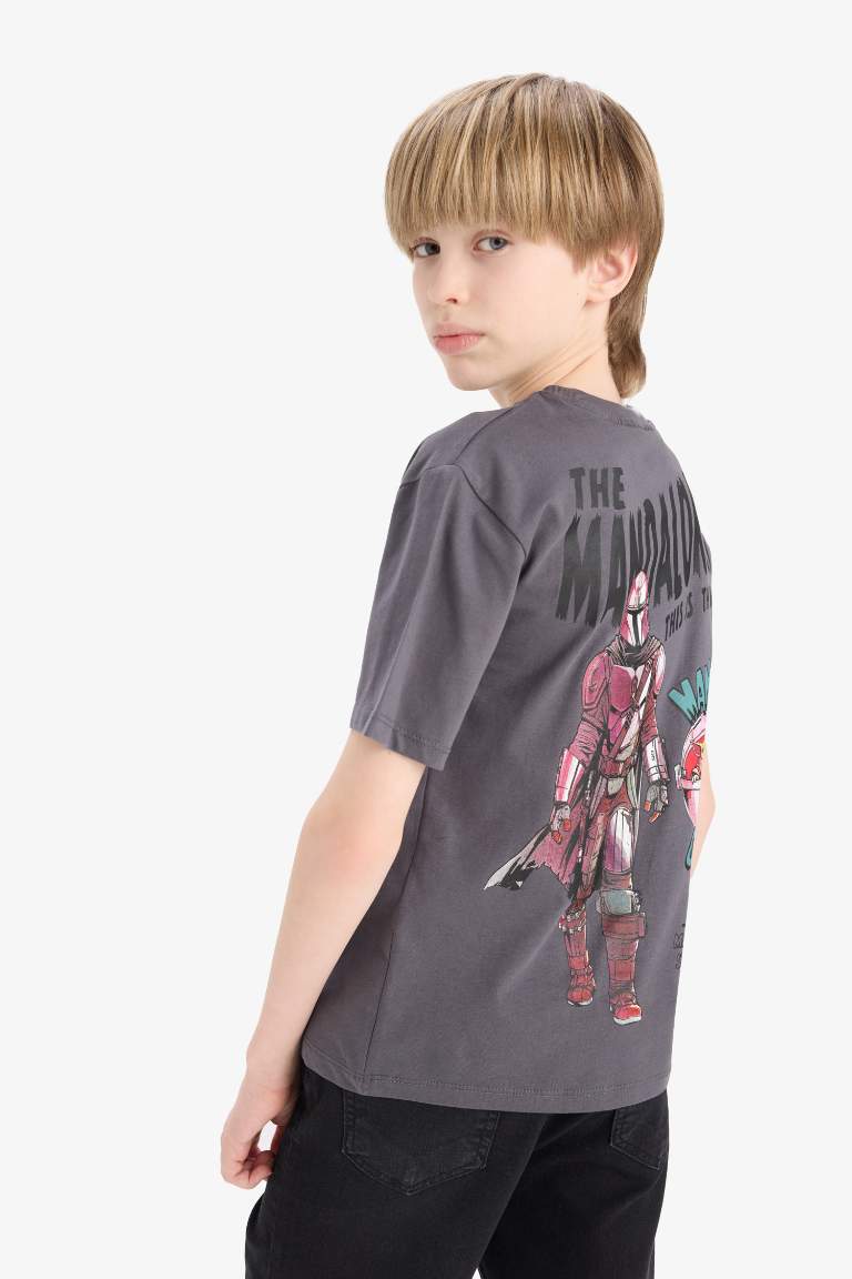 Boy Star Wars-Mandalorian Crew Neck Short Sleeve T-Shirt