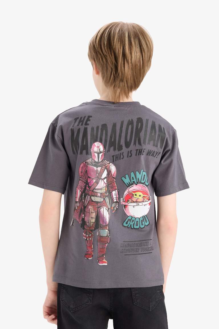 Boy Star Wars-Mandalorian Crew Neck Short Sleeve T-Shirt