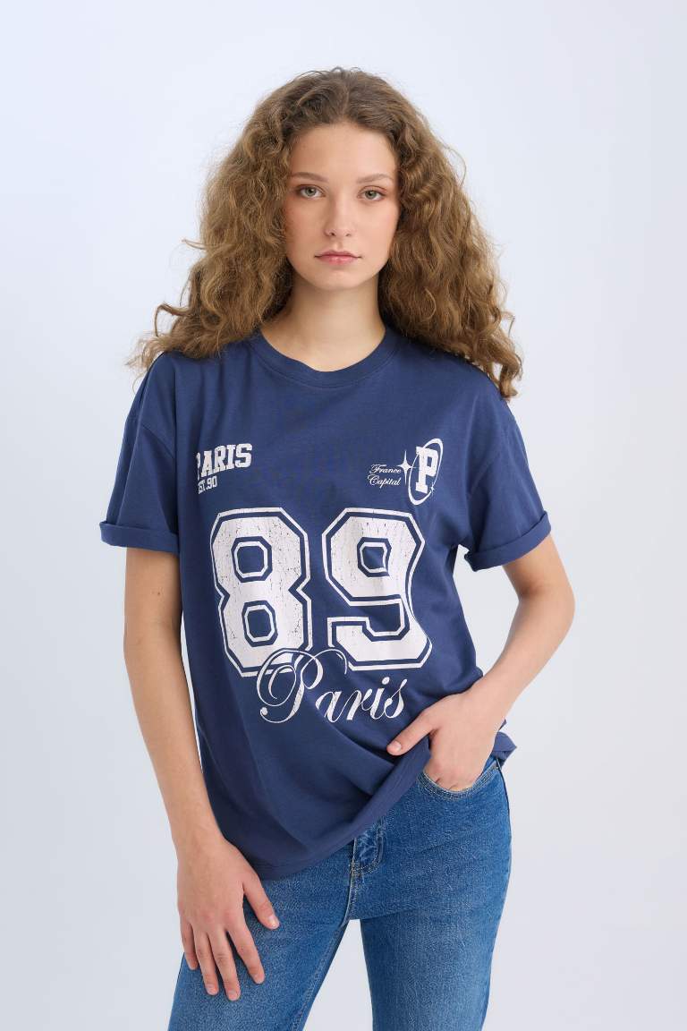 Oversize Fit Crew Neck Short Sleeve T-Shirt