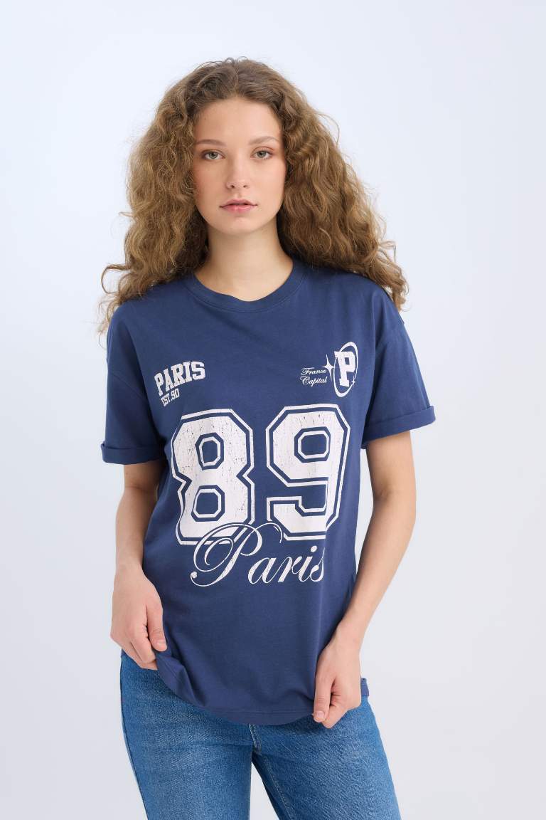 Oversize Fit Crew Neck Short Sleeve T-Shirt