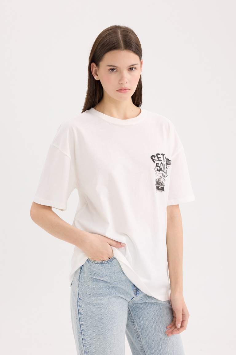 Oversize Fit Crew Neck Short Sleeve T-Shirt