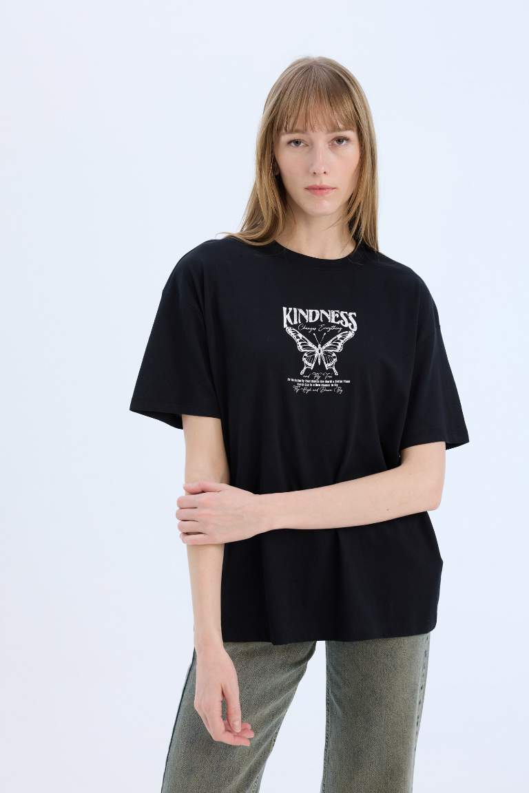 Oversize Fit Crew Neck Short Sleeve T-Shirt