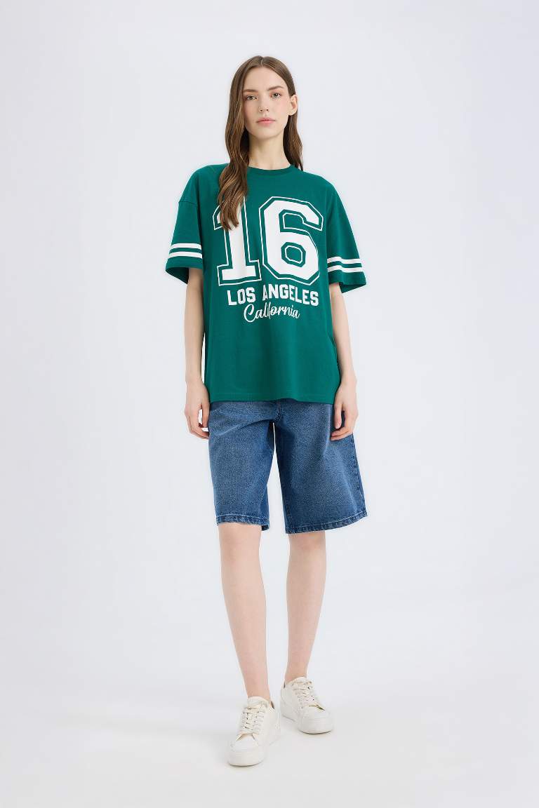 Oversize Fit Crew Neck Short Sleeve T-Shirt