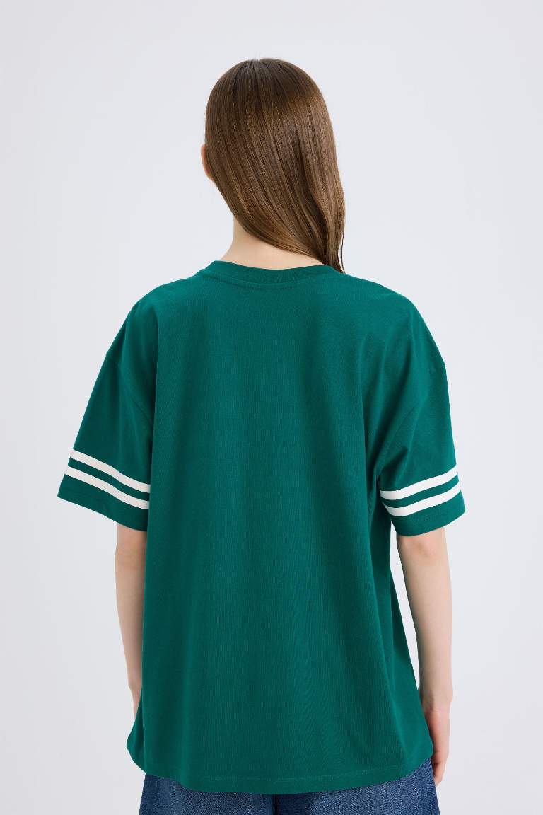 Oversize Fit Crew Neck Short Sleeve T-Shirt