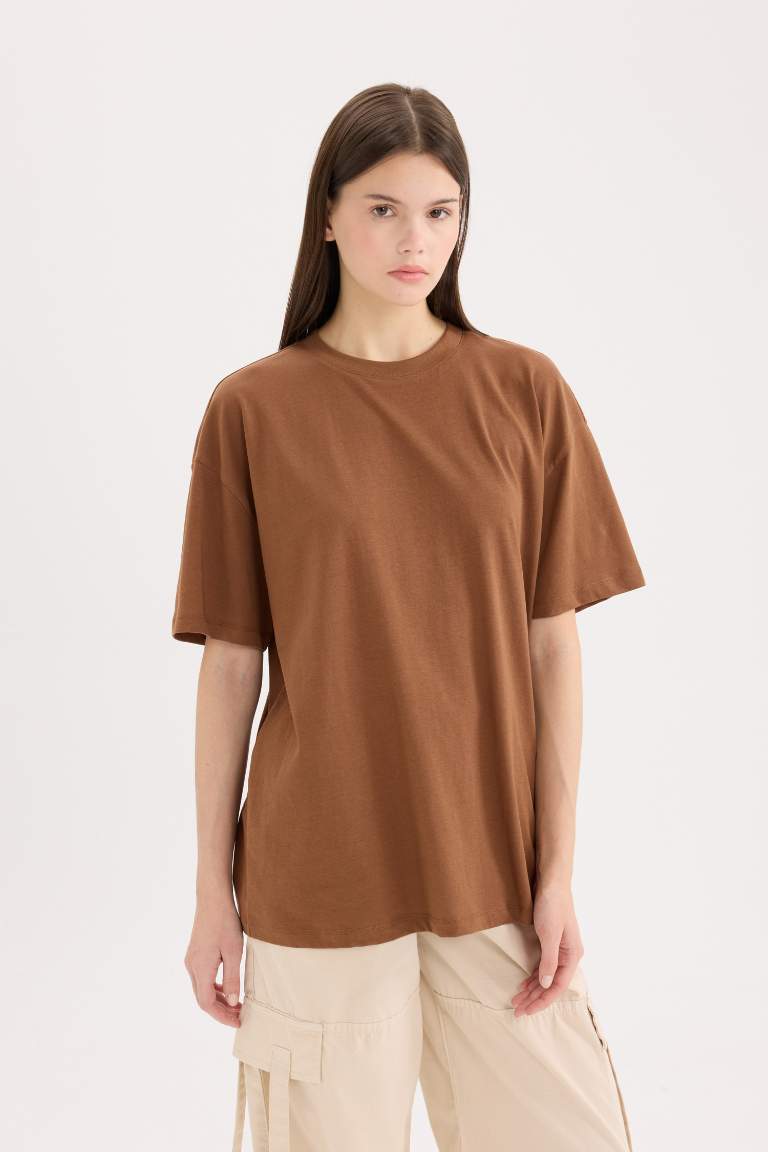 Oversize Fit Crew Neck Short Sleeve T-Shirt