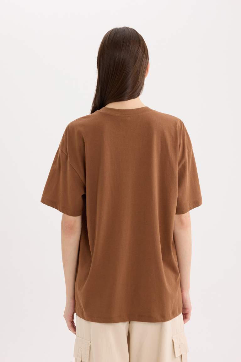 Oversize Fit Crew Neck Short Sleeve T-Shirt