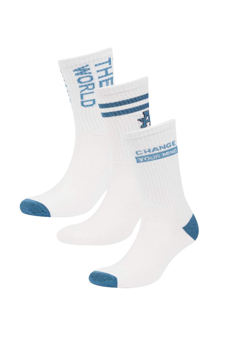 Lot de 3 paires de chaussettes longues en coton pour homme