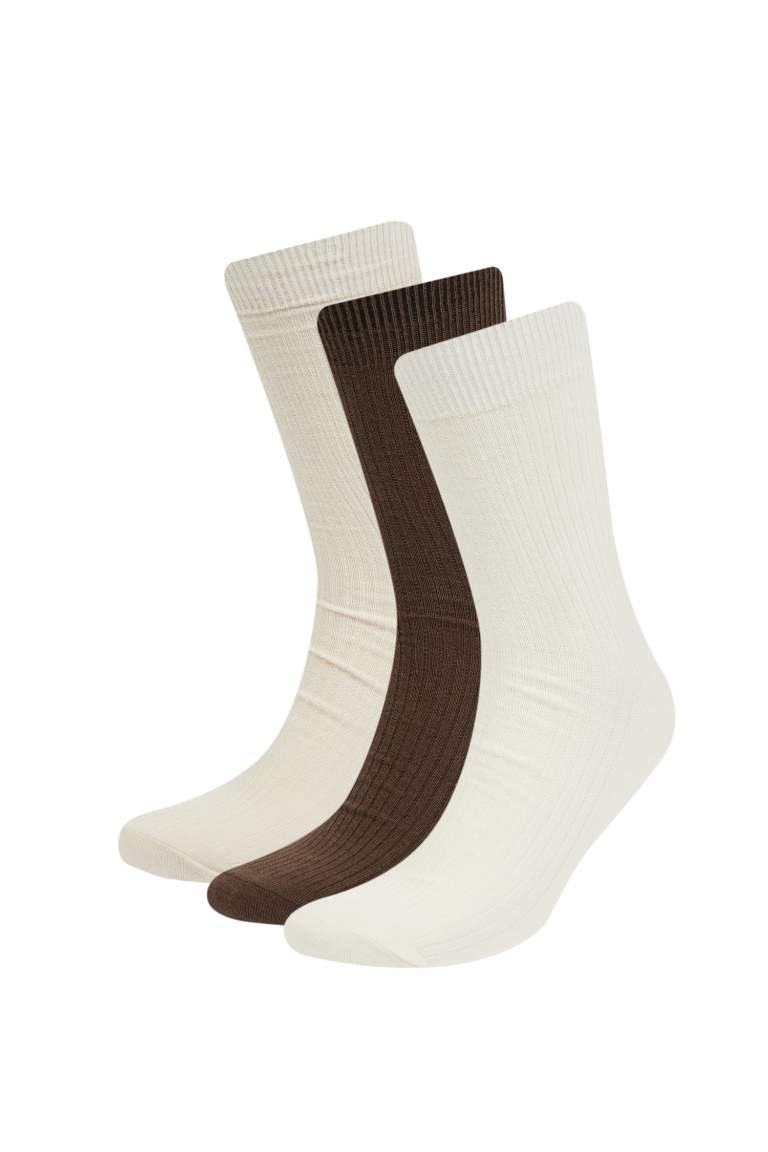 Lot de 3 paires de chaussettes longues en coton pour homme