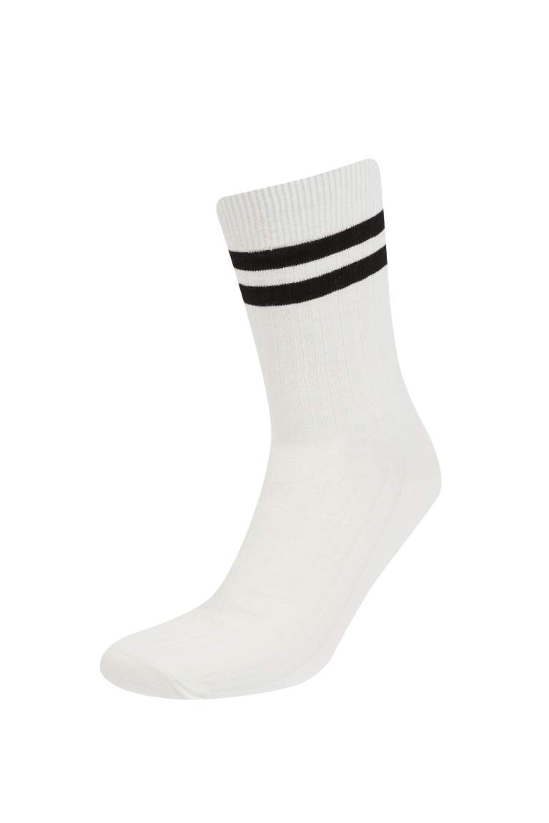 Man Comfortable Elastic 5 Piece Long Cotton Socks