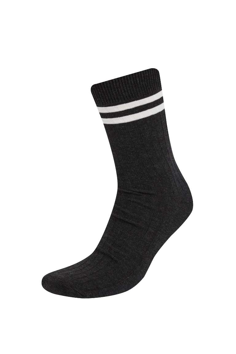 Man Comfortable Elastic 5 Piece Long Cotton Socks