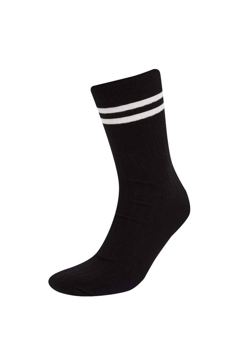 Man Comfortable Elastic 5 Piece Long Cotton Socks