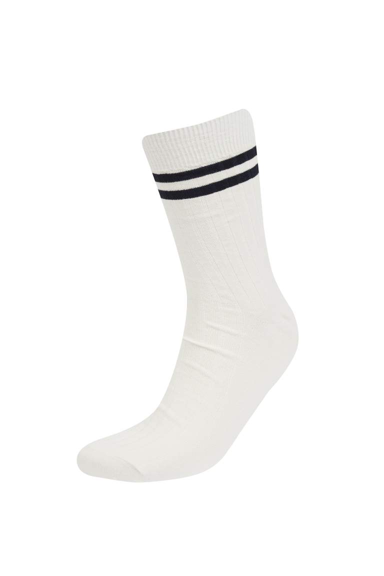 Man Comfortable Elastic 5 Piece Long Cotton Socks