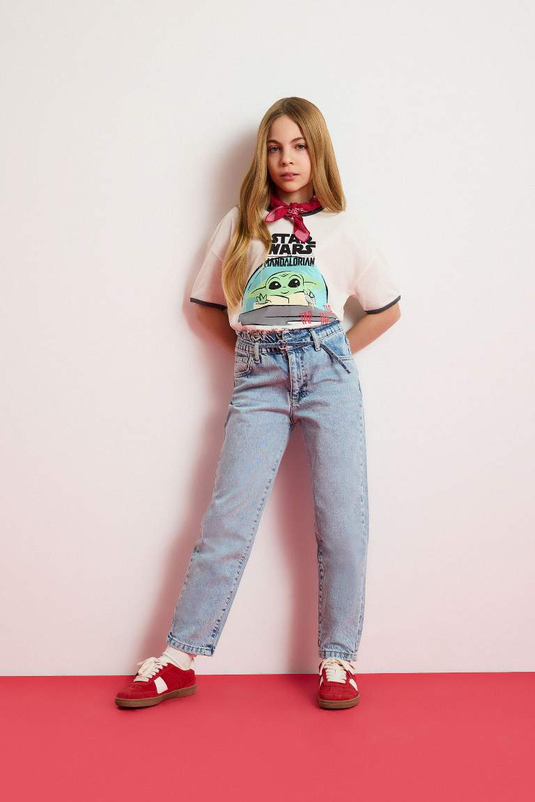 Girl Paperbag Skinny Leg Jeans