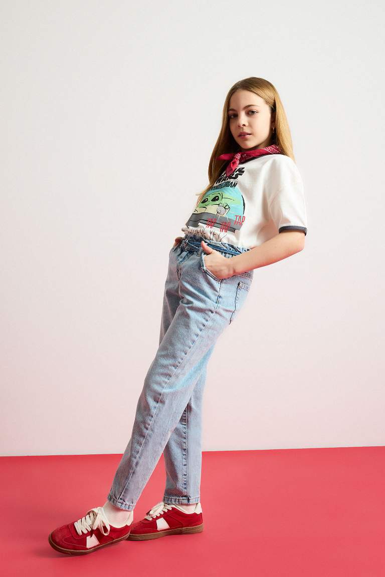 Girl Paperbag Skinny Leg Jeans