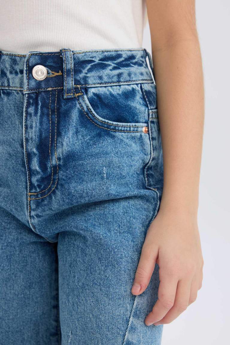 Pantalon Jean à jambes larges pour fille