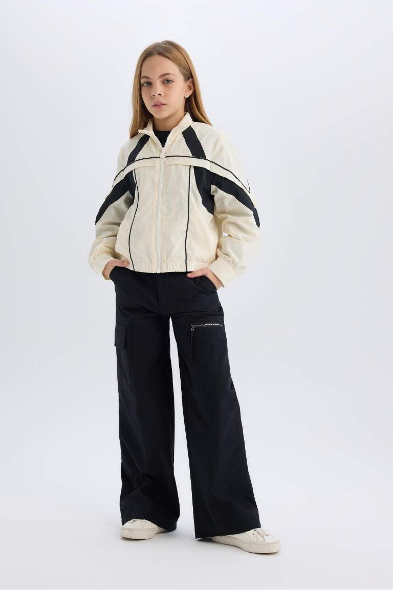 Girl Wide Leg Cotton Cargo Pants