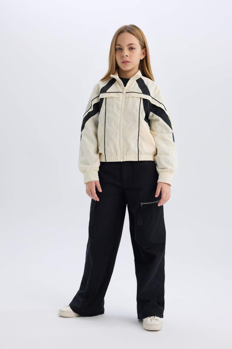 Girl Wide Leg Cotton Cargo Pants