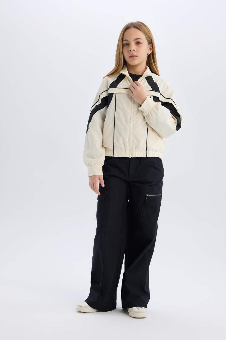 Girl Wide Leg Cotton Cargo Pants