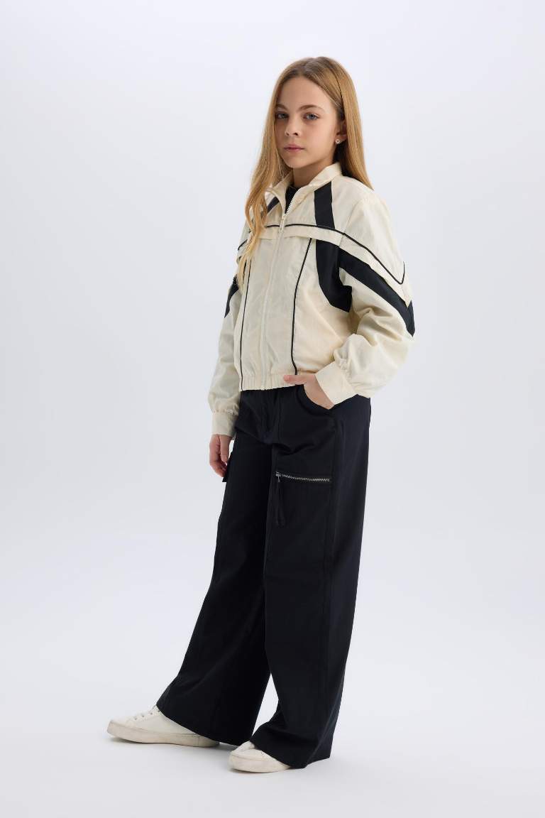 Girl Wide Leg Cotton Cargo Pants