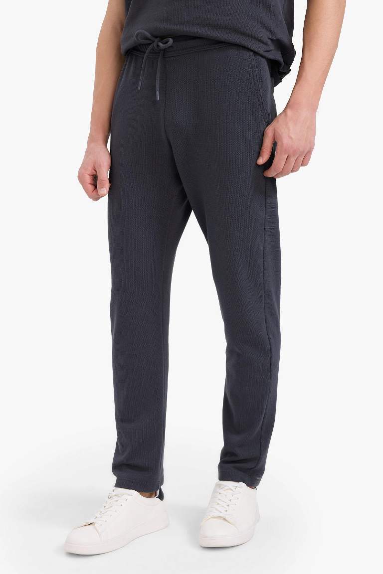 Regular Fit Eşofman Altı Beli Bağcıklı Cep Detaylı Düz Paça