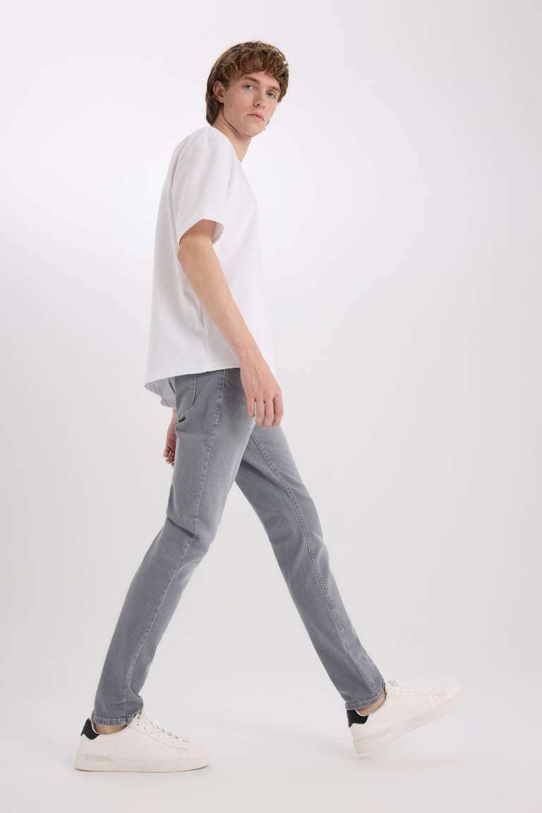 Pedro Slim Fit Dar Kalıp Normal Bel Dar Paça Jean Pantolon