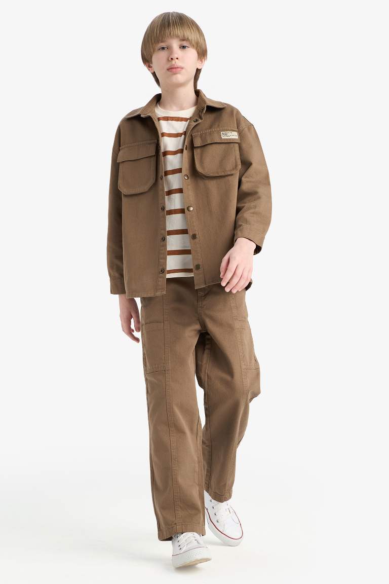 Boy Loose Fit Twill Trousers