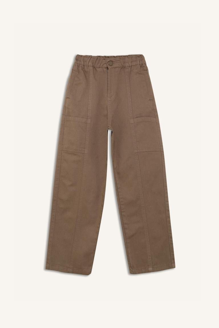 Pantalon ample en twill avec taille élastique pour garçon