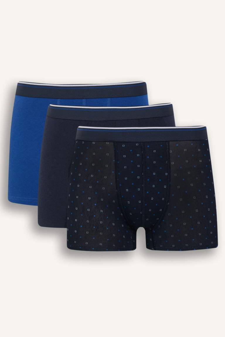 Regular Fit Baskılı 3'lü Boxer