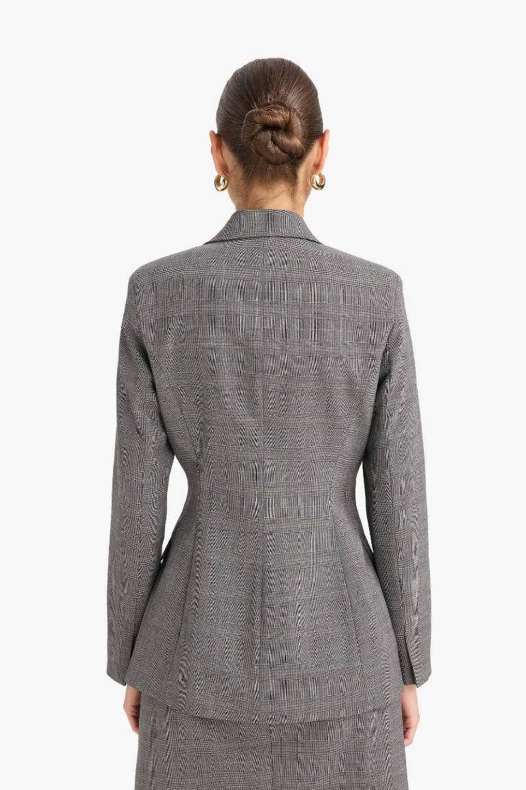 Regular Fit Düğmeli Blazer Ceket
