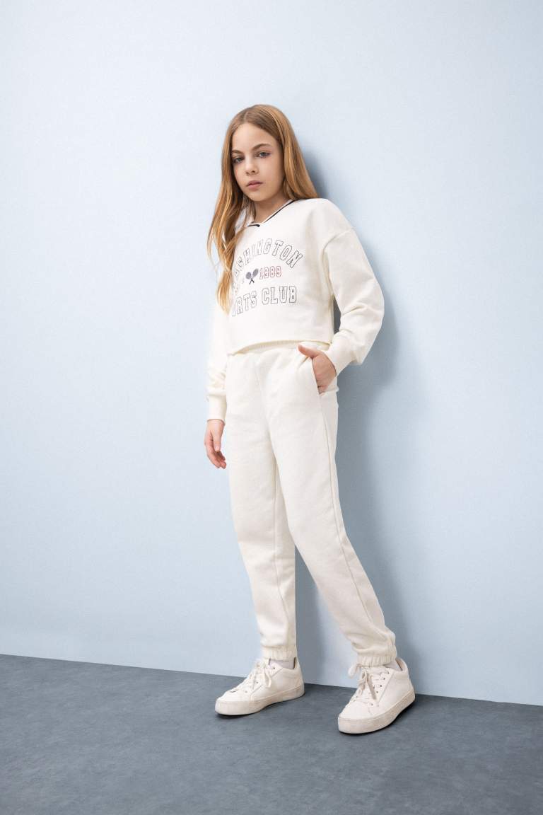 Girl Printed Sweatshirt Sweatpants 2 Piece Set