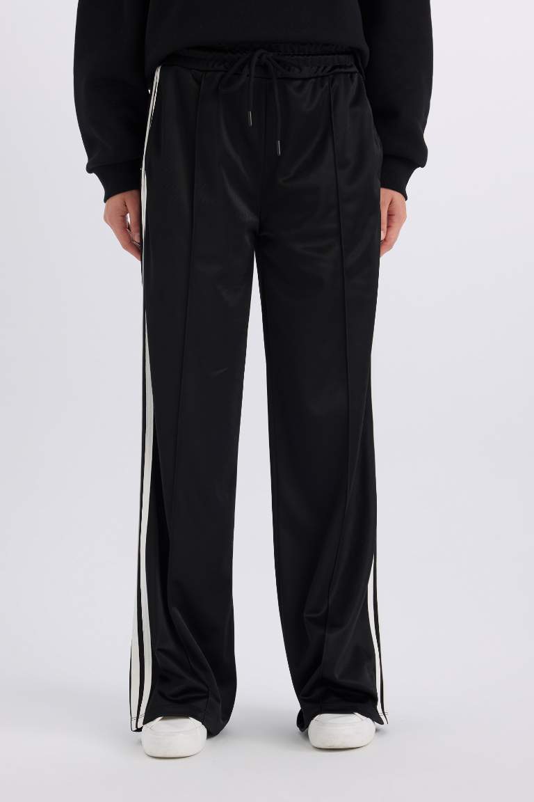 Wide Leg Geniş Paça Beli Lastikli Cepli Uzun Boy Eşofman Altı