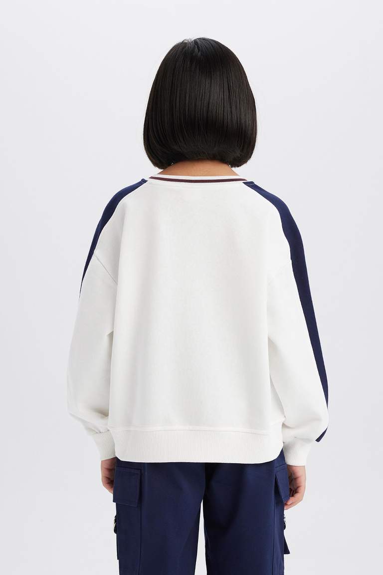 Sweatshirt oversize imprimé pour fille