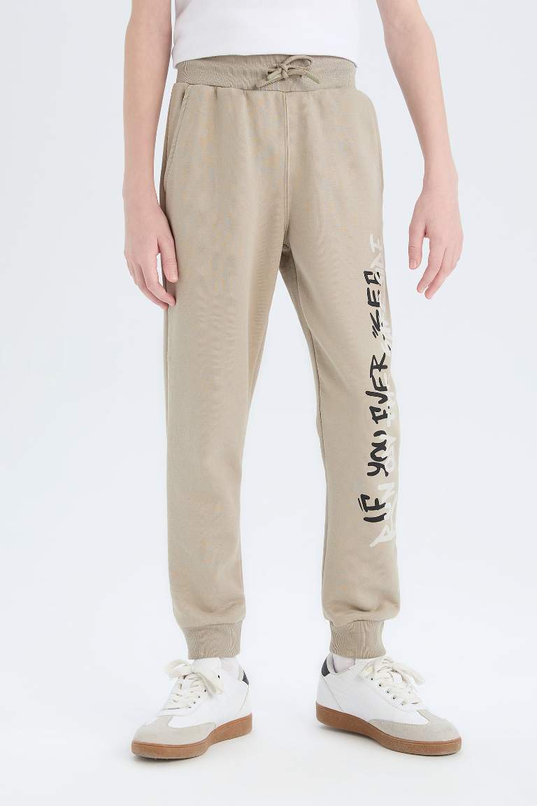 Boy Flexible Waist Printed Sweatpants