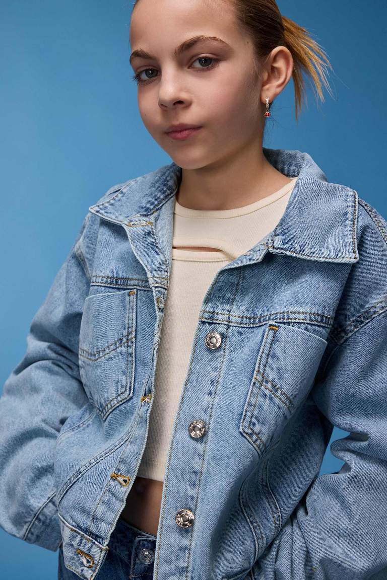 Girl Cotton Denim Jacket