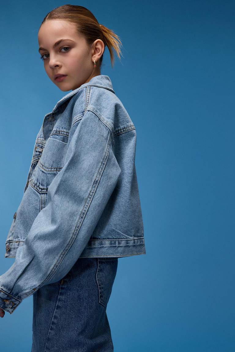 Girl Cotton Denim Jacket