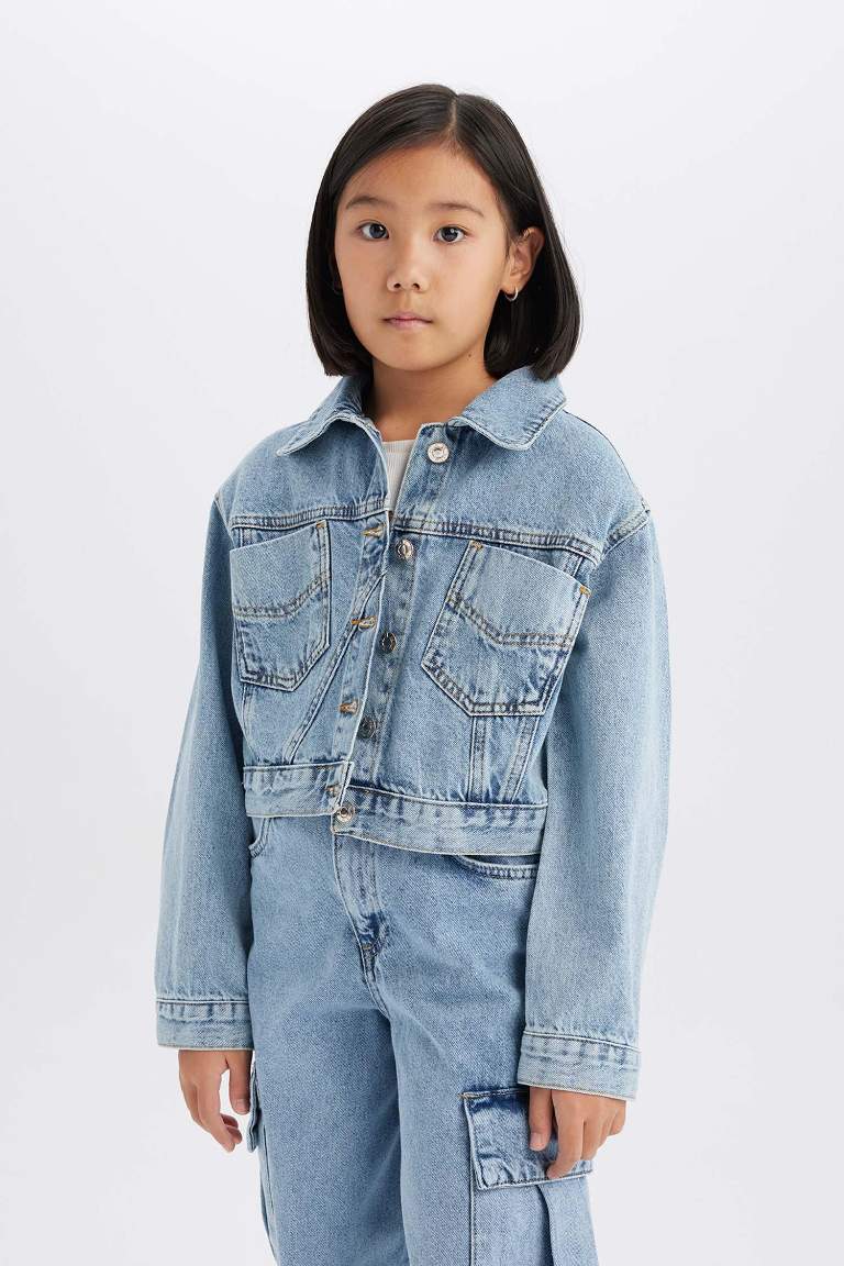 Girl Cotton Denim Jacket