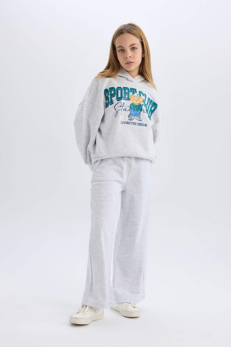 Girl Wide Leg Pocketed Sweatpants