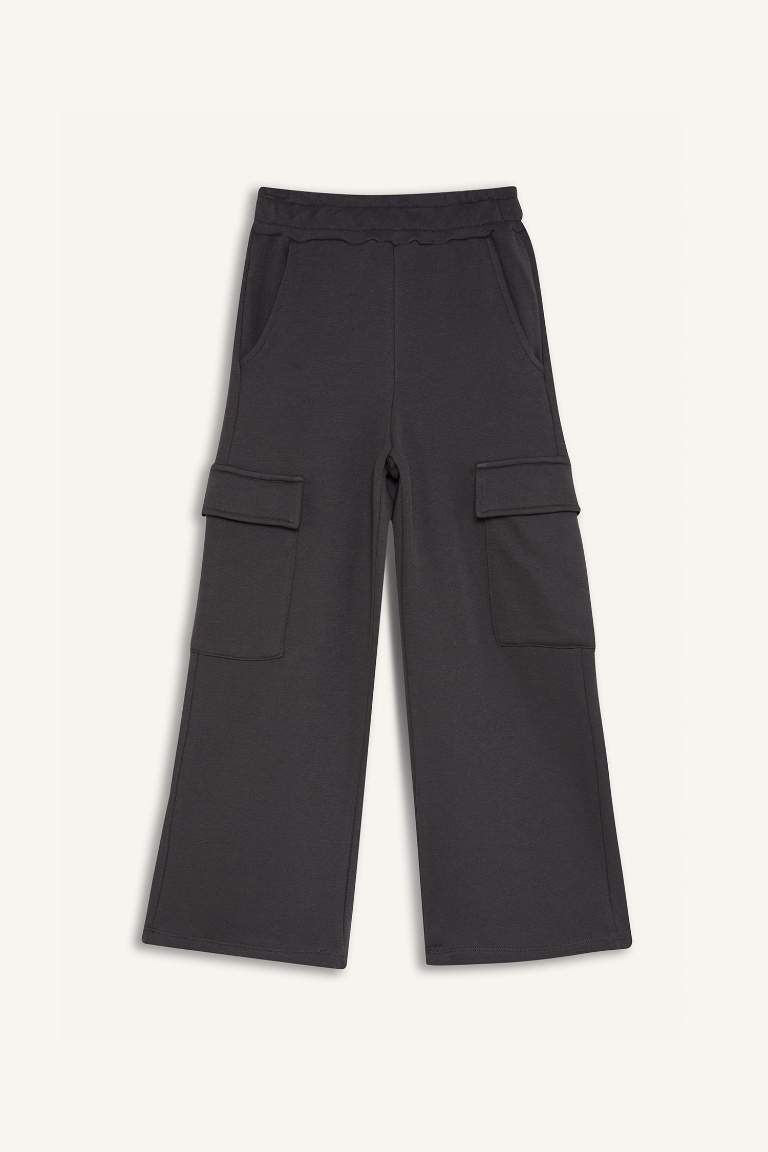 Girl Elastic Waist Cargo Sweatpants