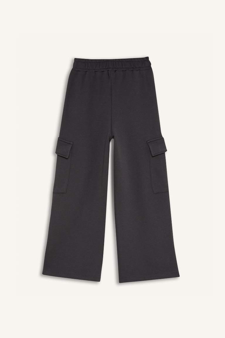 Girl Elastic Waist Cargo Sweatpants