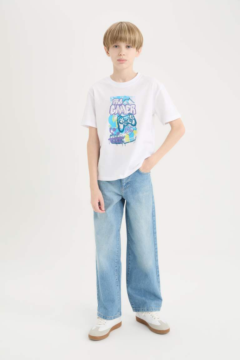 Boy Crew Neck Printed Short Sleeve T-Shirt