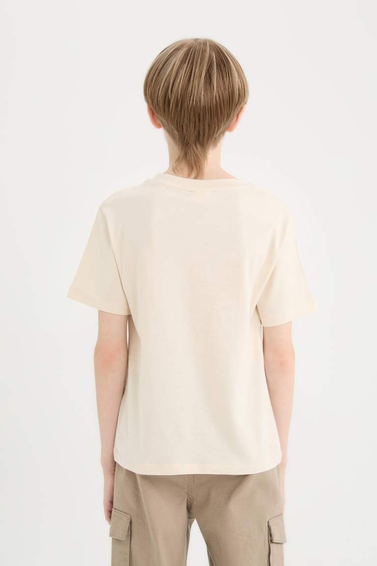 Boy Crew Neck Printed Short Sleeve T-Shirt