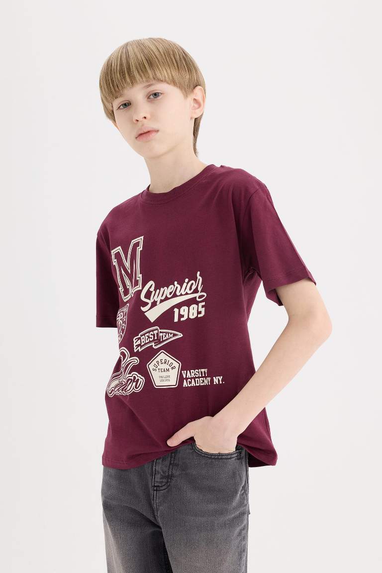 Boy Crew Neck Printed Short Sleeve T-Shirt