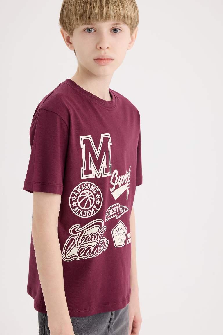 Boy Crew Neck Printed Short Sleeve T-Shirt