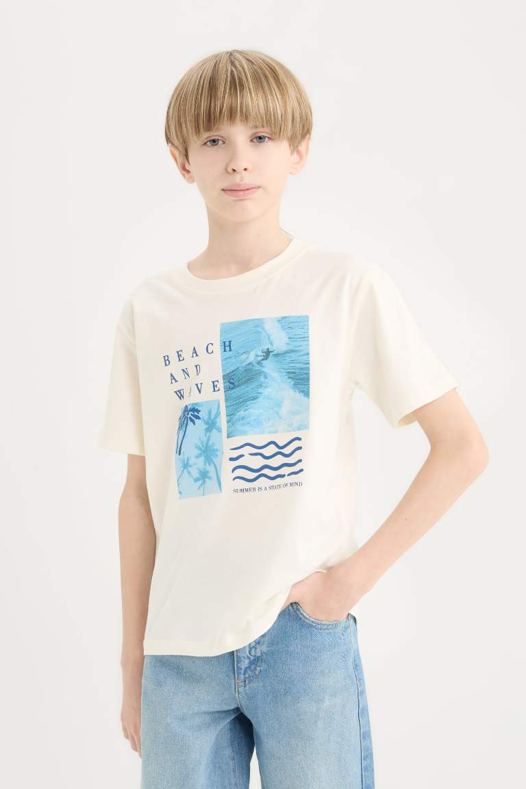 New Regular Fit Printed Short Sleeve T-Shirt