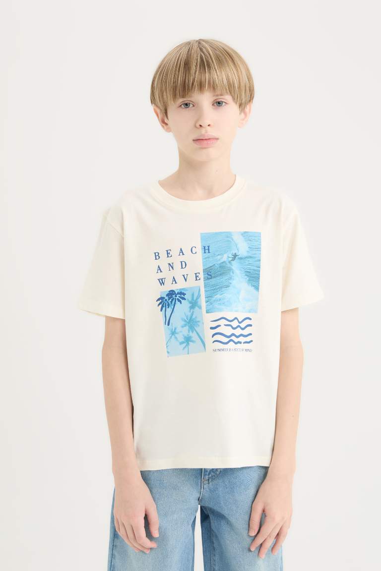 New Regular Fit Printed Short Sleeve T-Shirt