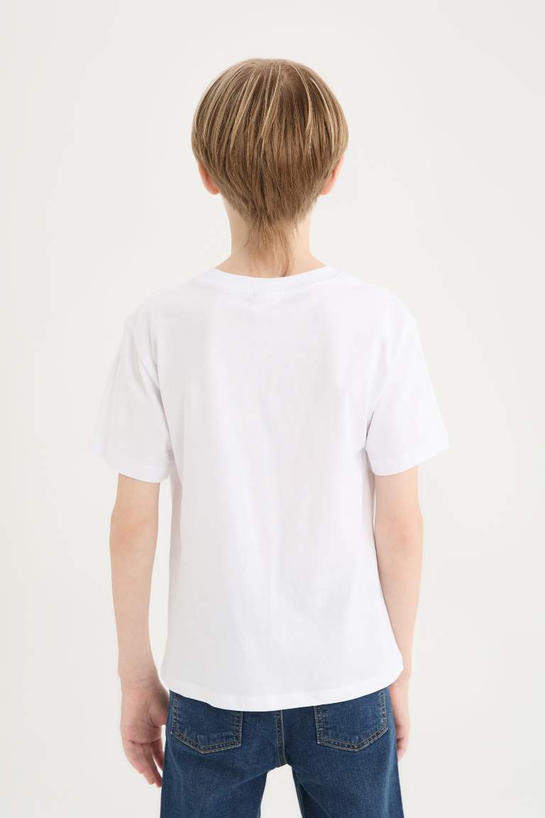 Boy New Regular Fit Crew Neck Puff Printed T-shirt