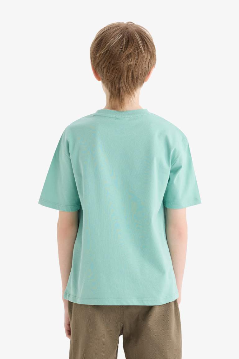 Boy New Regular Fit Crew Neck Printed  T-Shirt